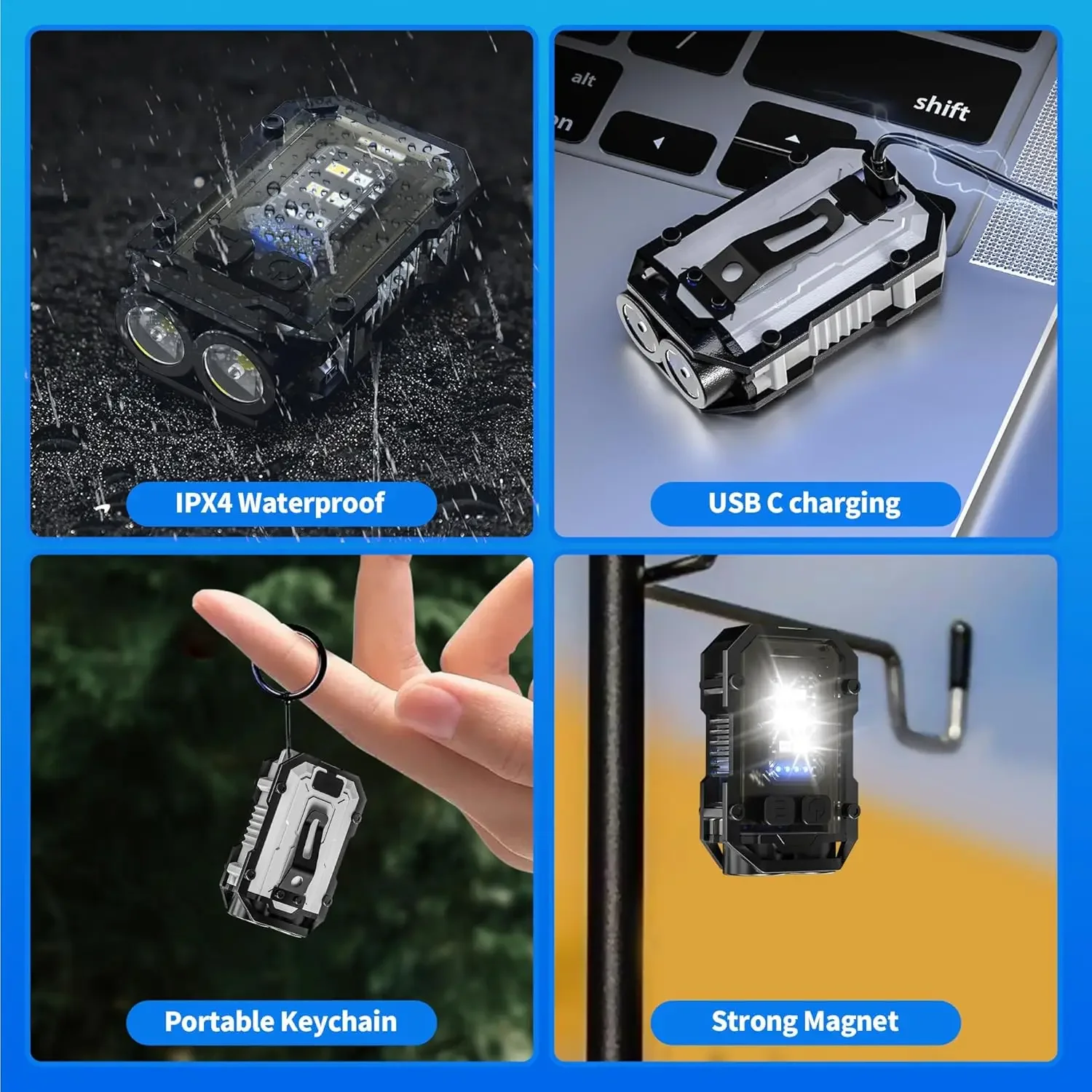 Linterna con Clip recargable M - Keychain Flashlight reseña y precio