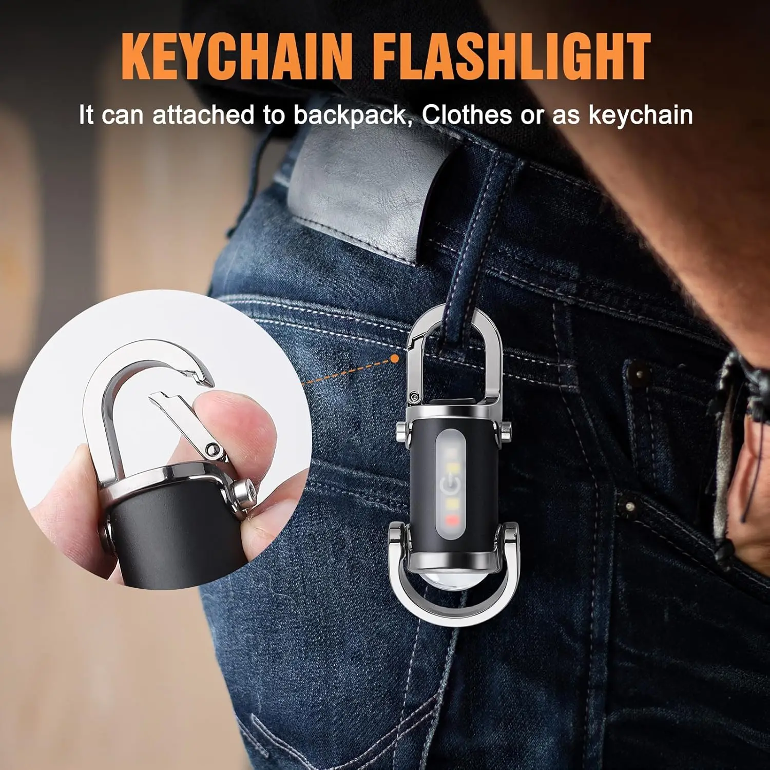 Mini llavero linterna recargab - Keychain Flashlight reseña y precio