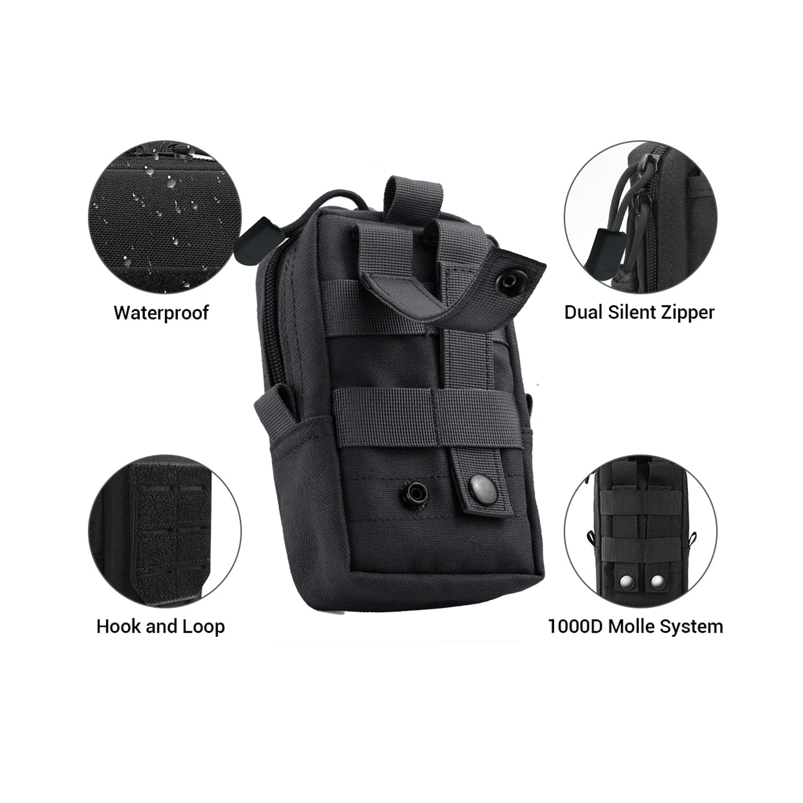 Bolsa táctica Molle, riñonera  - Edc Carry Items reseña y precio