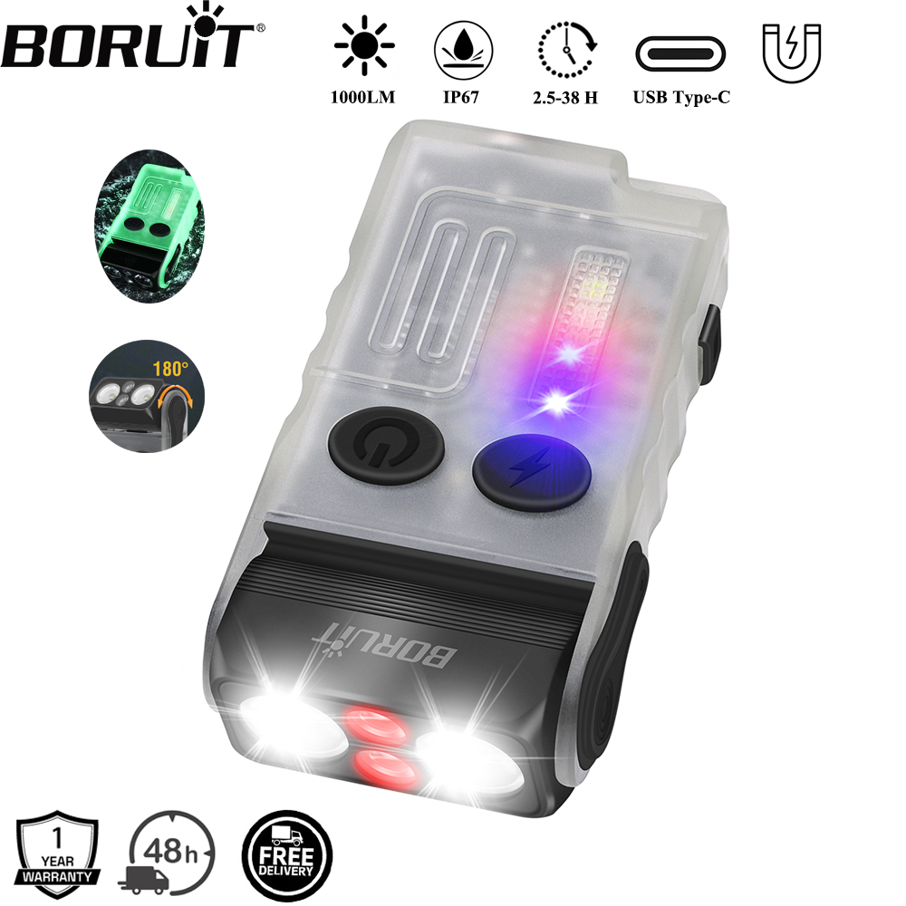 BORUiT V20 zumbador EDC llaver - Keychain Flashlight reseña y precio