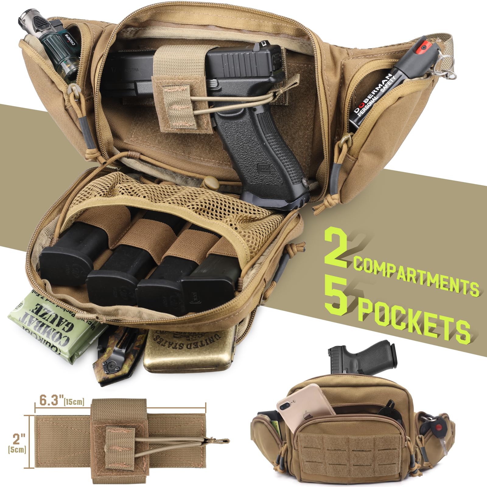 Riñonera Táctica para Llevar P - Edc Carry Fanny Pack reseña y precio