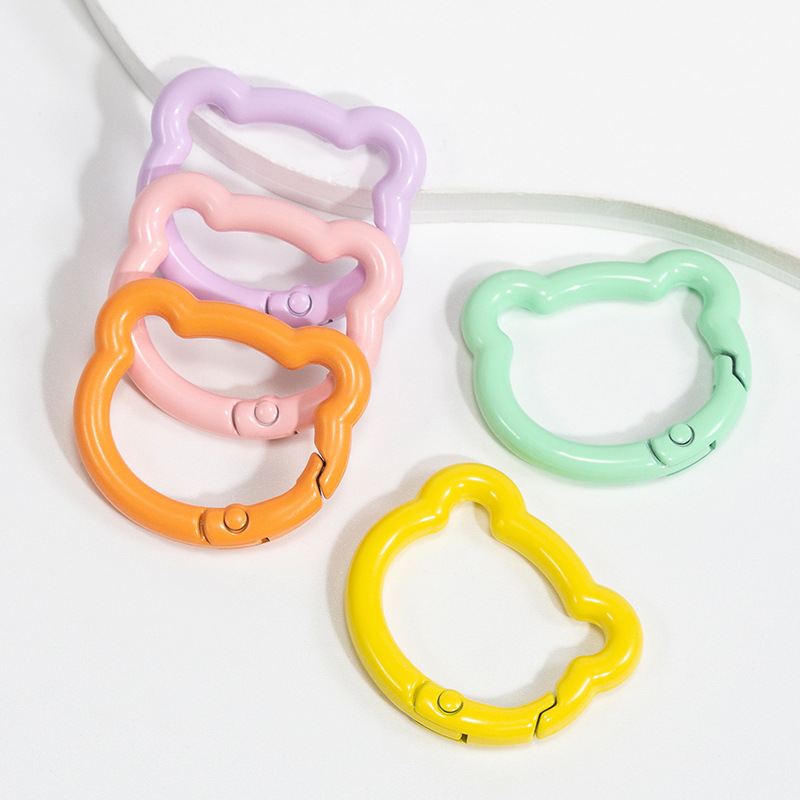 5 uds lindo corazón gato llave - Carabiner Keychain reseña y precio