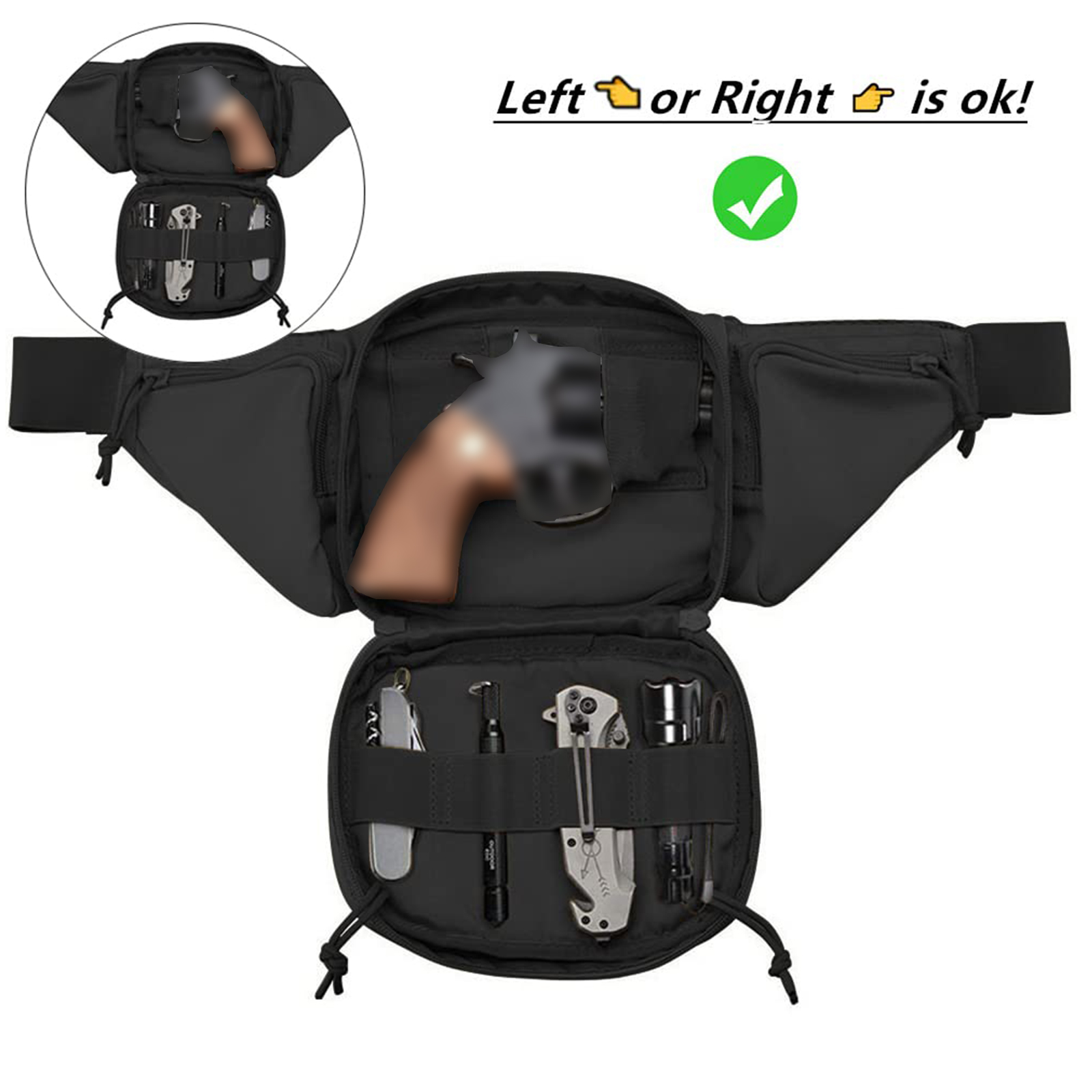 Riñonera táctica con funda par - Edc Carry Bag For Pistol reseña y precio