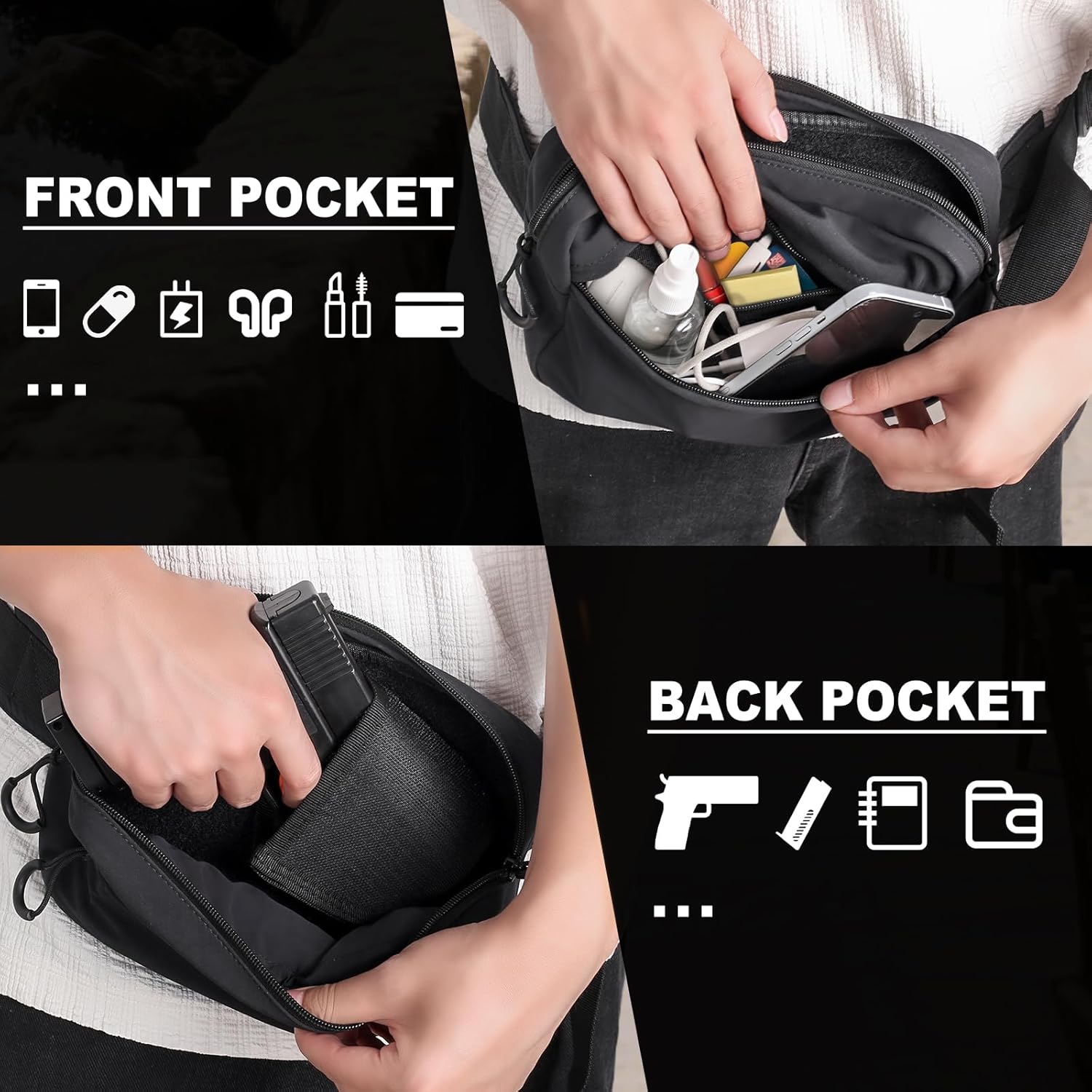 Riñonera táctica con funda, bo - Edc Carry Bag For Pistol reseña y precio
